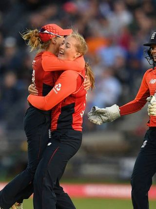 England Women Cricket Celebration