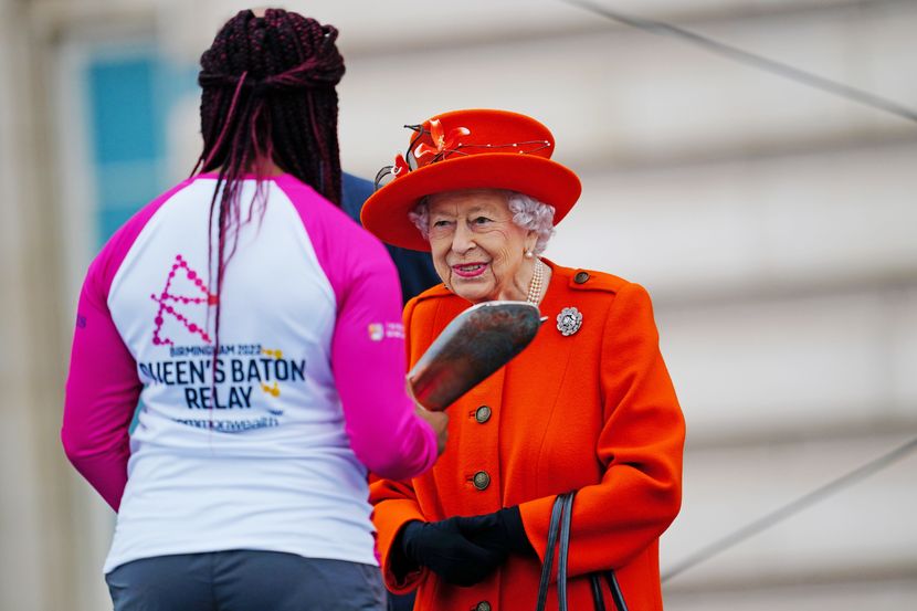 Kadeena Cox OBE recieving the Baton from The Queen at the launch of the Birmingham 2022 Queen's Baton Relay on 7 October 2021 Kadeena Cox OBE recieving the Baton from The Queen at the launch of the Birmingham 2022 Queen's Baton Relay on 7 October 2021