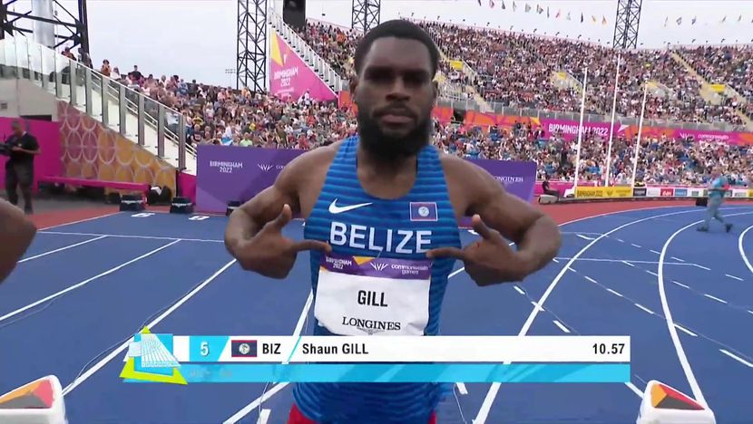 Shaun Gill of Belize competing in the Birmingham 2022 Commonwealth Games