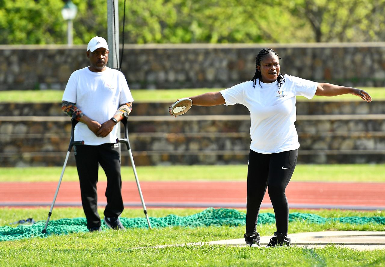 Para athlete and Coach at Stellenbosch GAPS camp in 2022