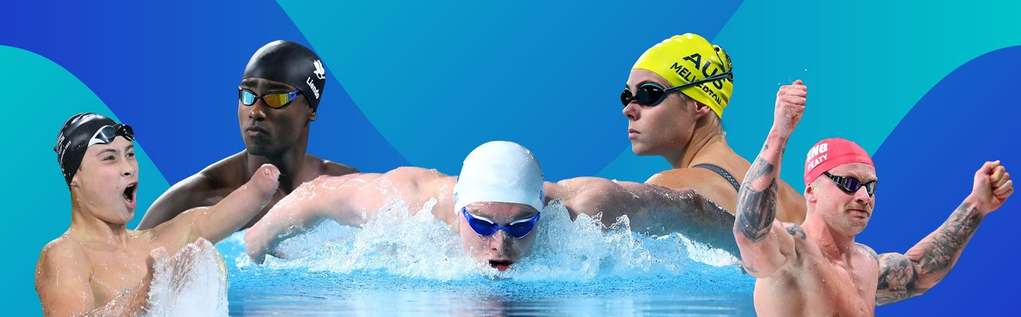 Swimming header
