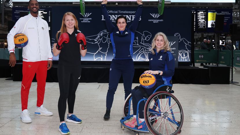 Longines Clock Launch Glasgow Central Athletes