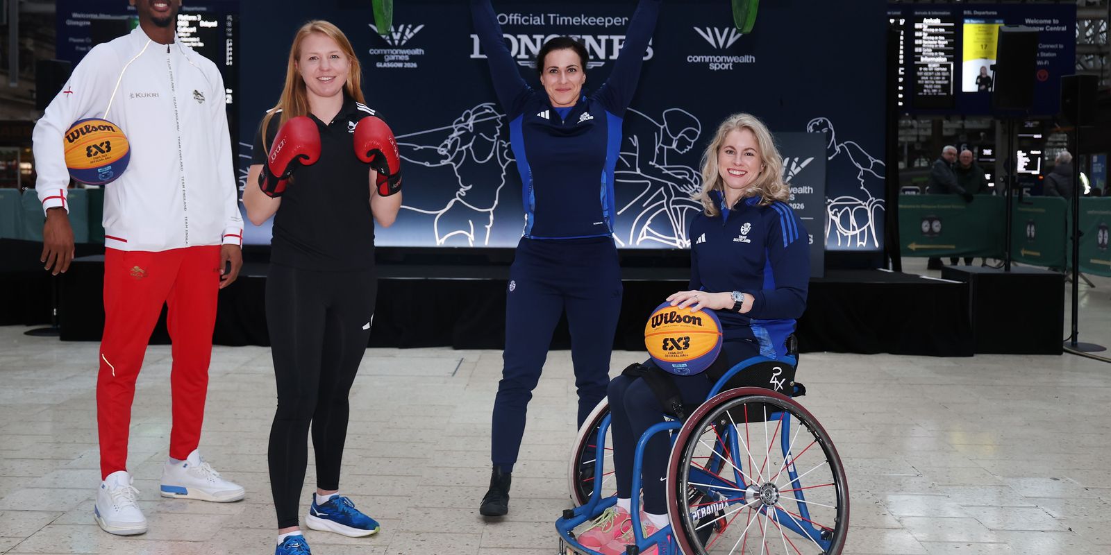 Longines Clock Launch Glasgow Central Athletes