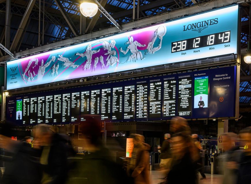 Longines Countdown Clock in Glasgow Central Station
