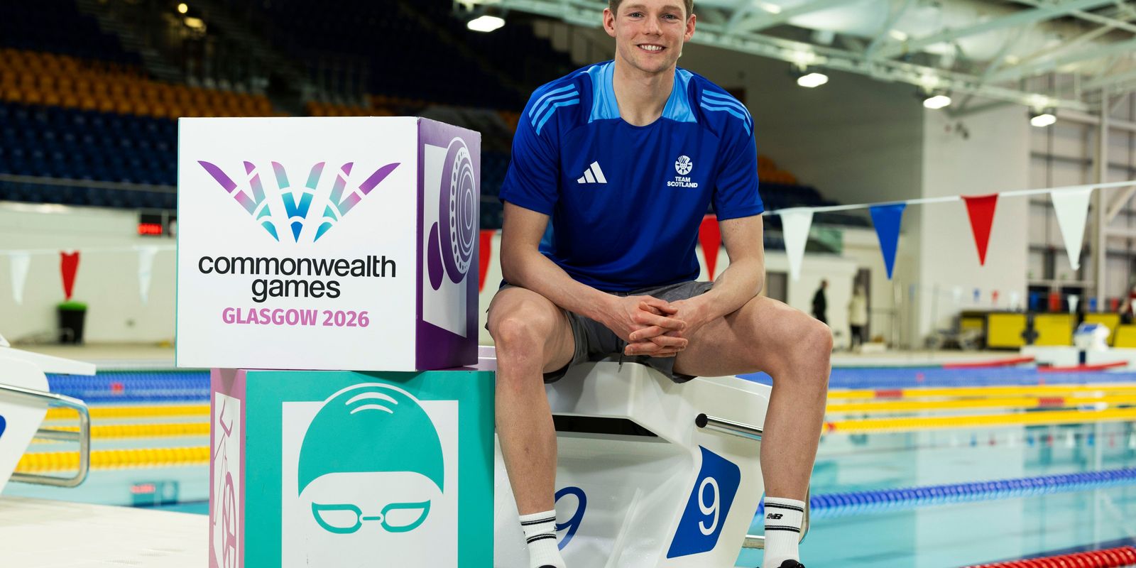 Commonwealth and olympic Medallist Duncan Scott at the reopening of Tollcross