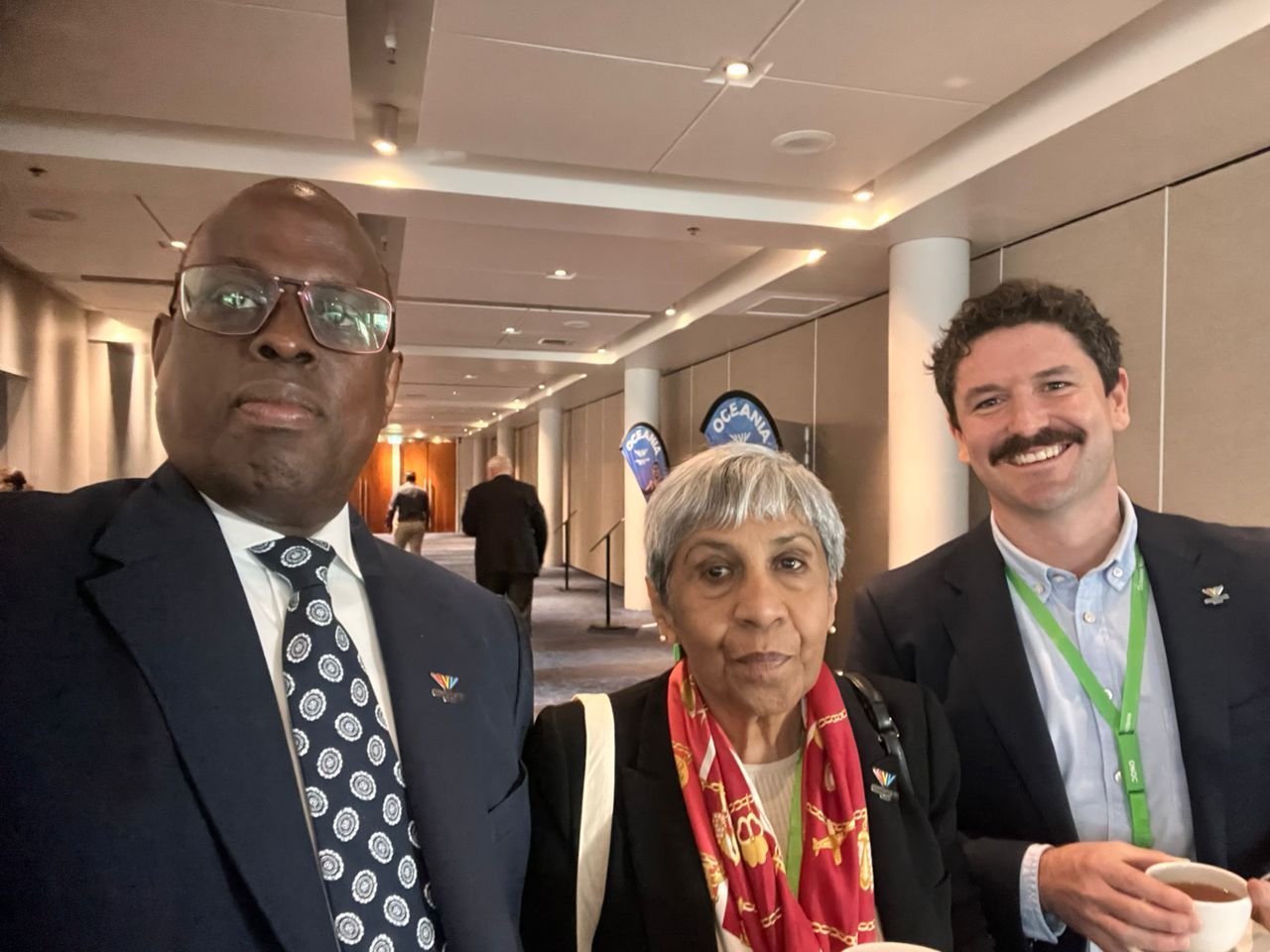Dr Donald Rukare, Jeya Wilson, CSF Board of Trustees Member and Political Sport Advisor, Mike Armstrong