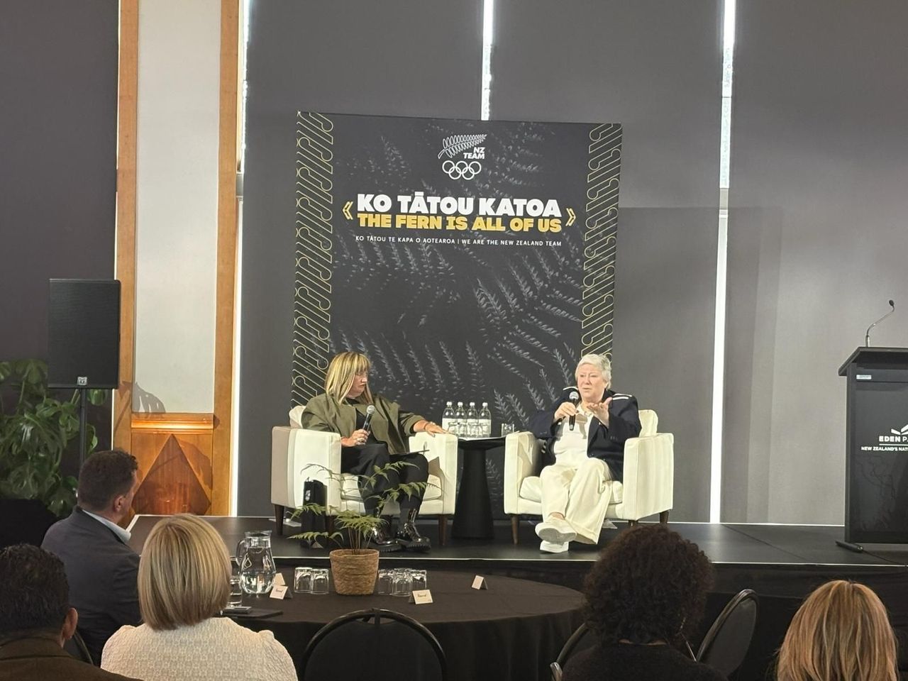 CEO Katie Sadleir speaking at the NZ Sport Leaders forum in Auckland