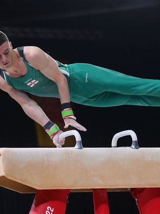Rhys McClenaghan of Northern Ireland will rival Whitlock in the Pommel Horse (Credit: Laurence Griffiths/Getty Images)