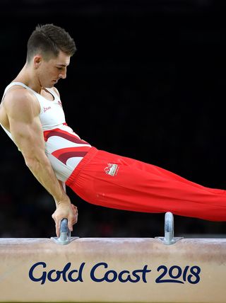Max Whitlock on the Pummel Horse in Gold Coast 2018
