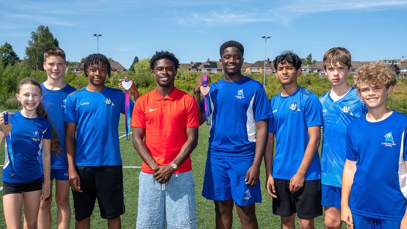 Jeremiah Azu Returns To His Former School As Glasgow 2026 Medal Tour Arrives In Wales