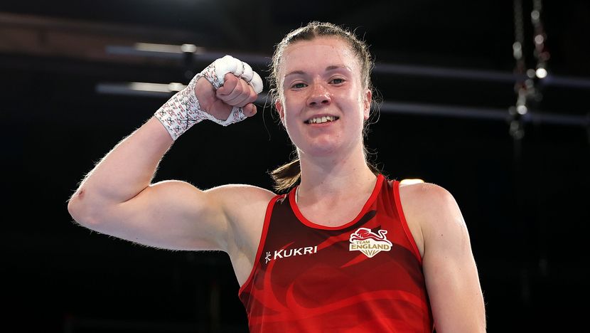 Lauren Mackie after winning her first fight