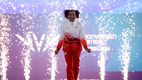 G2026: Jazmin Sawyers of Team England attends the medal ceremony for the Women's Long Jump