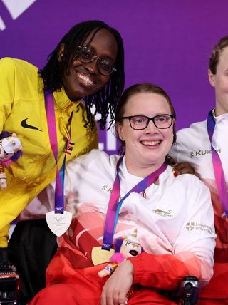 Gold Brock Whiston England, silver Husnah Kukundakwe Uganda, bronze Iona Winnifrith England