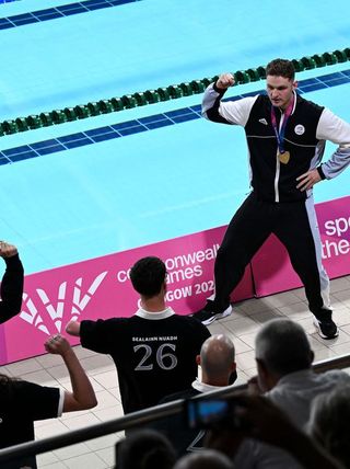 Lewis Clareburt NZL swimming haka
