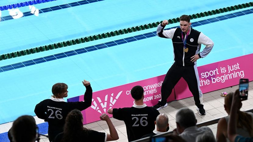 Lewis Clareburt NZL swimming haka