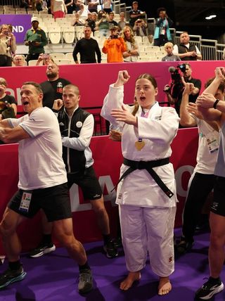 G2026: Haka performed to celebrate the gold medal in the women's +78kg Judo
